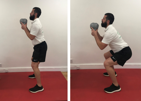 goblet squat start and finish mike james